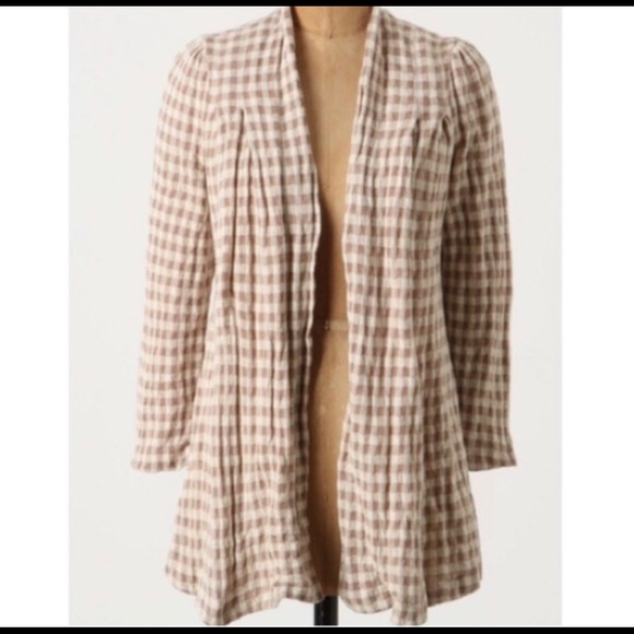 Anthropologie Sweaters - Knitted & Knotted • Gingham Genius Cardigan - Small - B